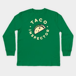 Taco Inspector (light) Kids Long Sleeve T-Shirt